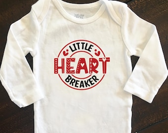 Little Heart Breaker Bodysuit, Baby's first Valentine's Day, Valentines Day Outfit