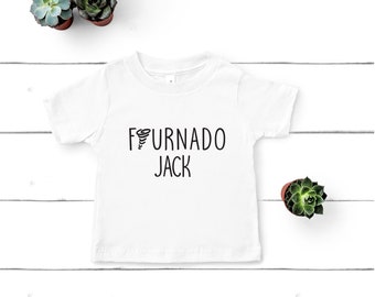 Fournado Shirt, Personalized Fourth Birthday Tee, Custom Name T-Shirt, 4th Birthday party shirt, Kids birthday shirt, Kids age shirt