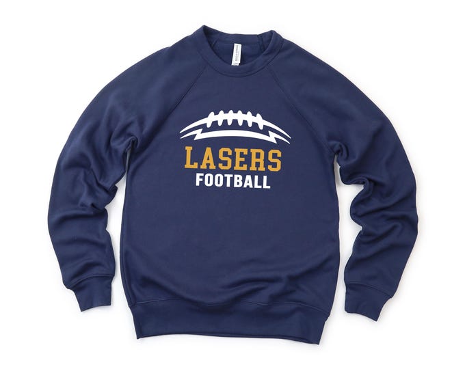 Adult Kettle Moraine Lasers Football Sweatshirt, KM Lasers Football
