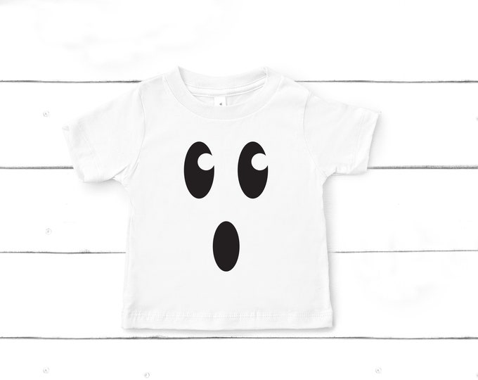 Ghost Face Shirt, Halloween Kids Tee, Toddler Ghost Shirt, Youth Ghost T-shirt