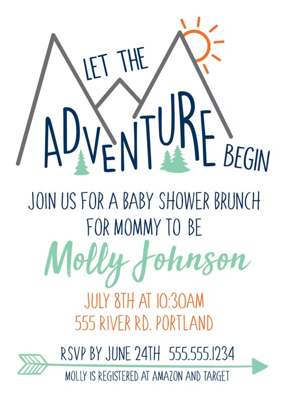 Adventure Baby Shower Invitation Let 