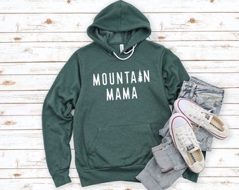 Mountain Mama Hoodie, Mama Hooded Sweatshirt, Adventure Mom Sweater, Outdoor Mama