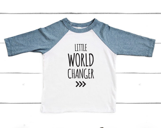 Little World Changer Raglan Tee, Change the World Tee, Down Syndrome Awareness Shirt