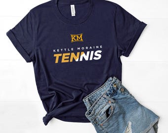 Kettle Moraine Lasers Tennis Tee, KM Lasers Tennis Short Sleeve Shirt, Adult & Youth