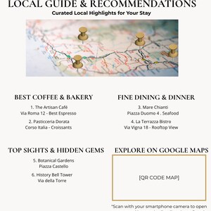 Editable Local Guide Template for Airbnb Hosts | Luxury Vacation Rental Map (Digital Download)