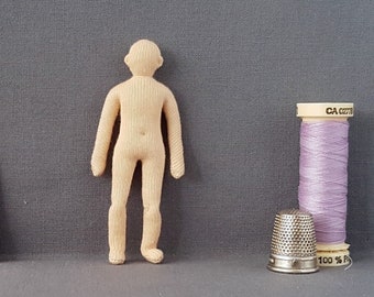 Poupée en tissu à l'échelle 1:24 3 pouces petit homme 75 mm, visage en option, mannequin miniature articulé, sculpture souple vierge, fait main