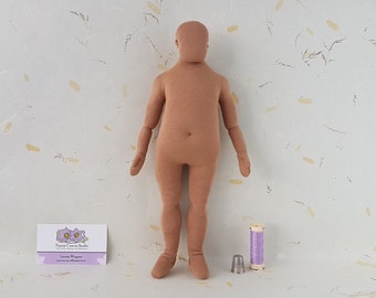 1:6 scale cloth doll 12 inch man 30 cm, posable miniature mannequin, plus size figure, blank soft sculpture, handmade