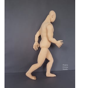 PDF sewing pattern 1:4 scale 18 inch muscle man cloth doll 46 cm, DIY posable miniature mannequin, English language image 4