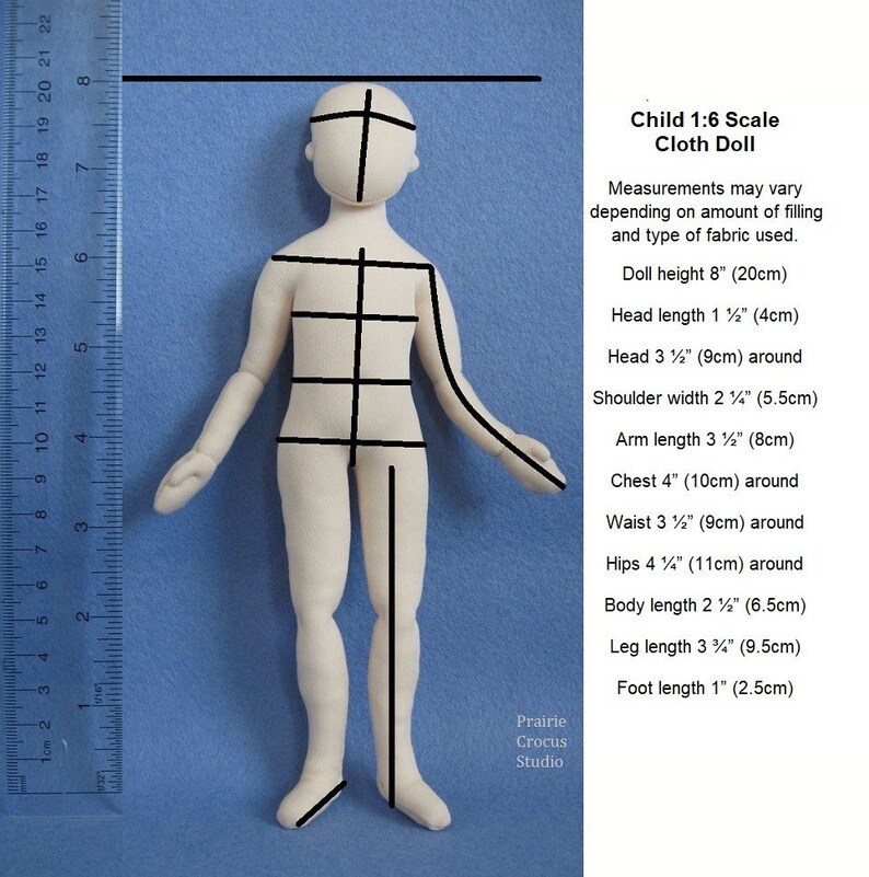 PDF Sewing Pattern 1:6 Scale Cloth Doll Family DIY Posable - Etsy