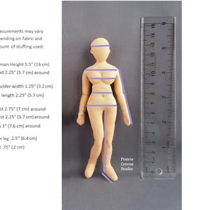 PDF sewing pattern 1:12 scale cloth doll family, DIY posable miniature dollhouse mannequins, English language image 4