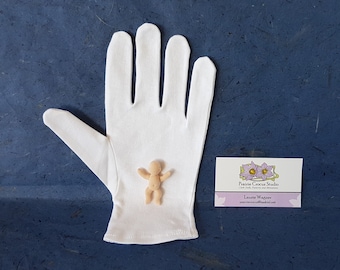 1:16 scale cloth doll 1.75 inch (45 mm) tiny miniature baby, optional face, soft sculpture, handmade