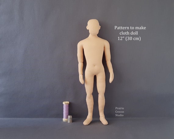 PDF Pattern 16 Scale 12 Cloth Doll Man 30 Cm DIY Male