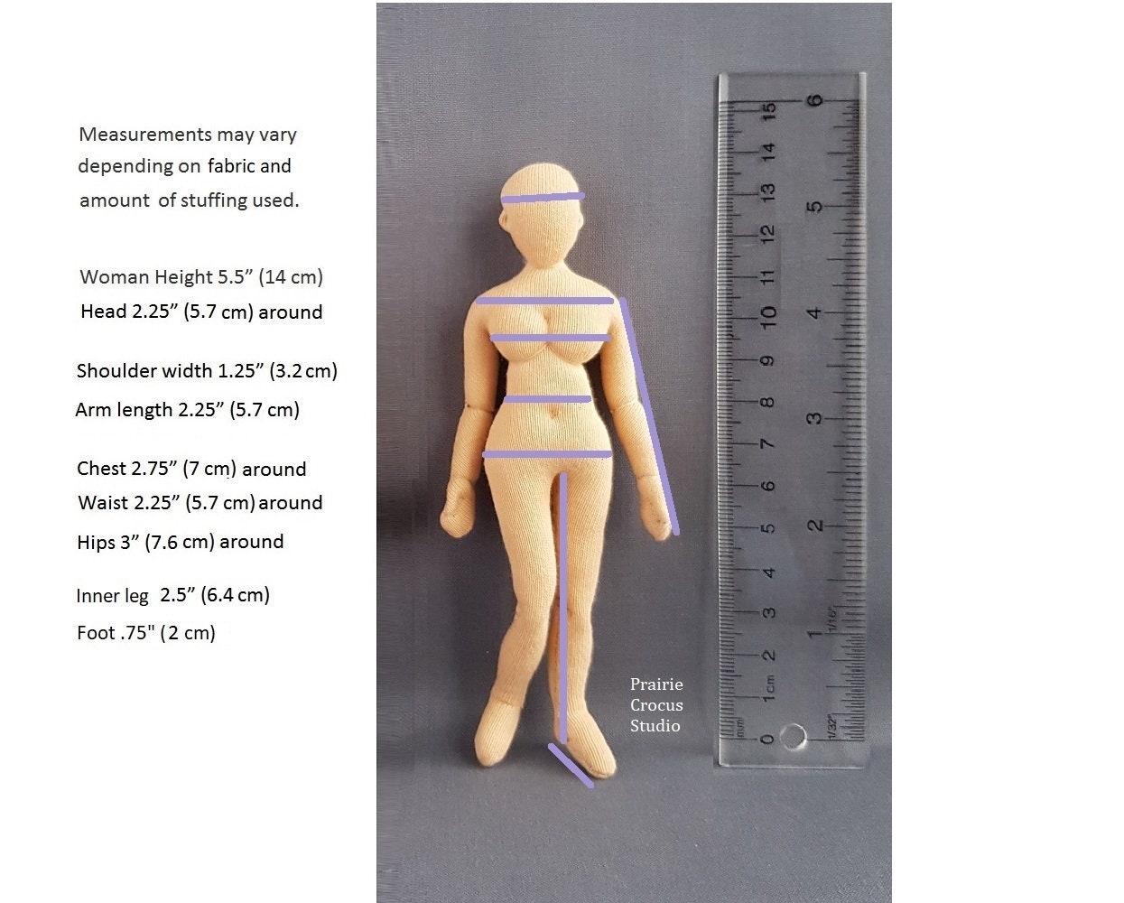 112 Scale Woman 5.5 Cloth Doll 14 Cm Posable Miniature photo