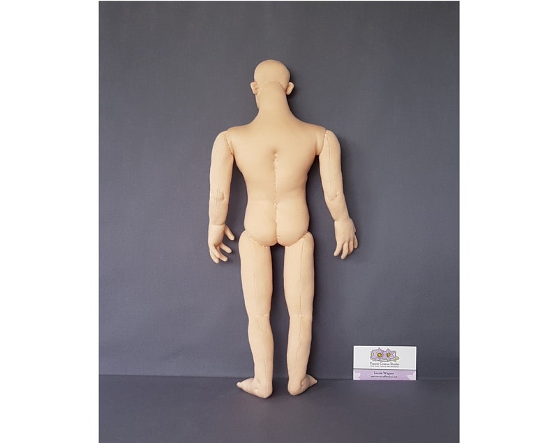 PDF sewing pattern 1:4 scale 18 inch muscle man cloth doll 46 cm, DIY posable miniature mannequin, English language image 5