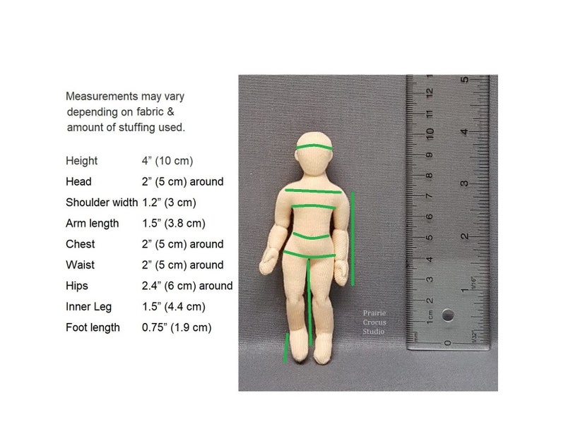 PDF sewing pattern 1:12 scale cloth doll family, DIY posable miniature dollhouse mannequins, English language image 5