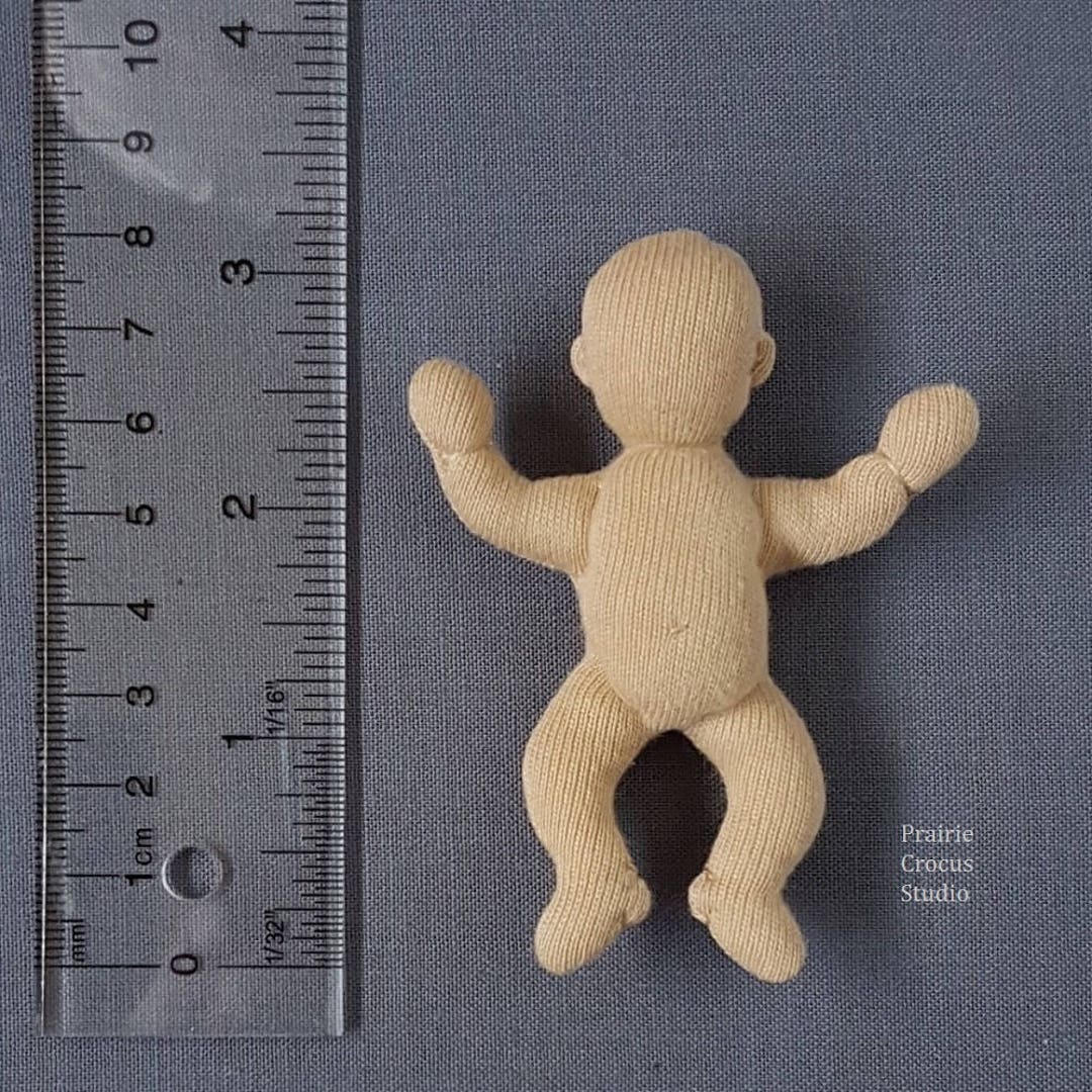 1:6 Scale Cloth Doll 3 Inch Baby (76 Mm), Blank Miniature Newborn, Soft ...