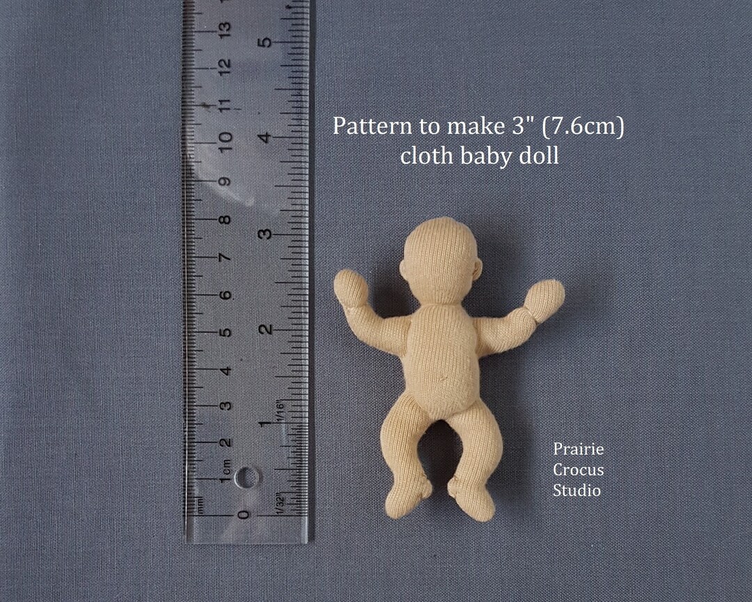 PDF Sewing Pattern 1:6 Scale 3 Inch Cloth Baby Doll 76 Mm, DIY Newborn ...