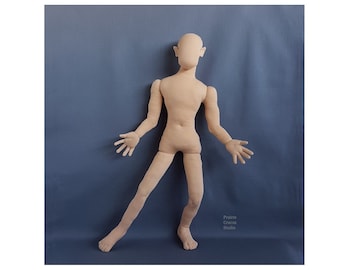 1:4 scale cloth doll 18 inch man 46 cm, posable blank miniature mannequin, soft sculpture, handmade