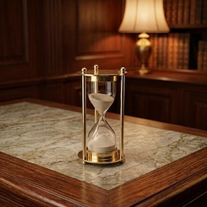Brass Hourglass Sand Timer 4 Inch,  Tabletop Timer, Vintage Desk Decor, Classic Home Accent, Office Decor Gift
