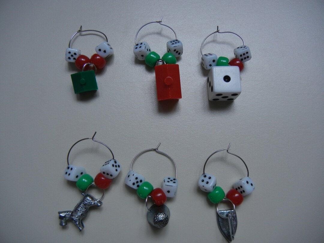 Monopoly Token Wine Glass Charms/identifiers Etsy