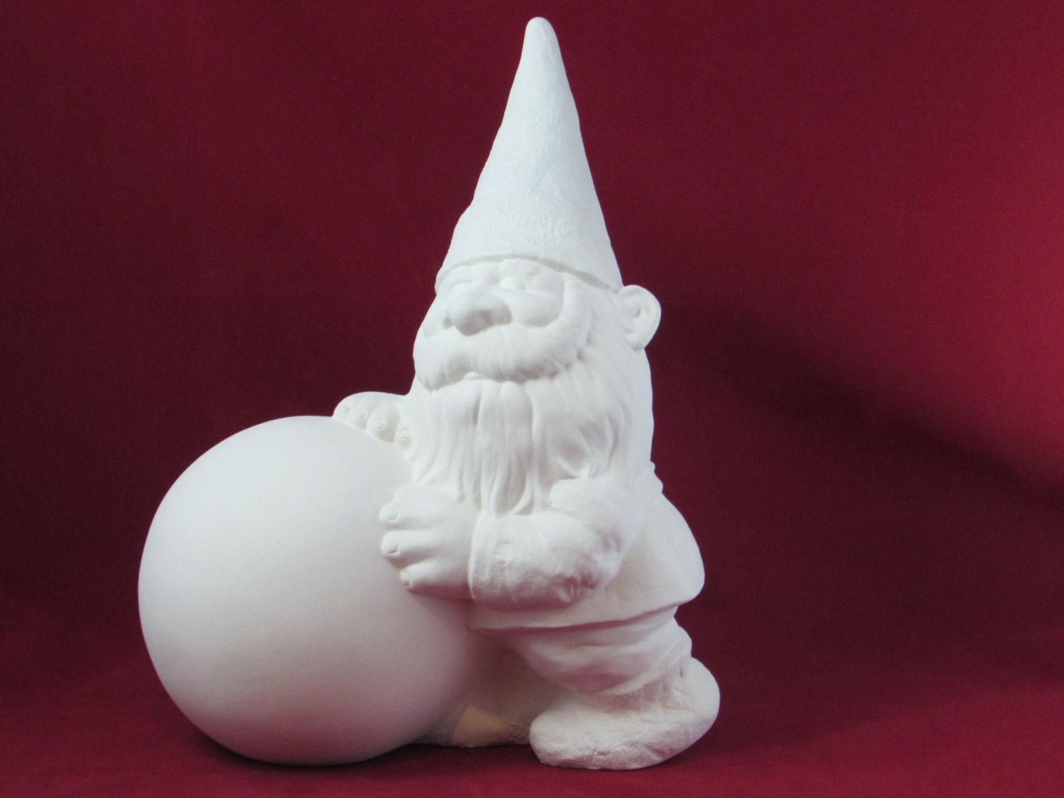 Ceramic Ready to Paint Garden Gnome With Ball 13 Inches Etsy Canada