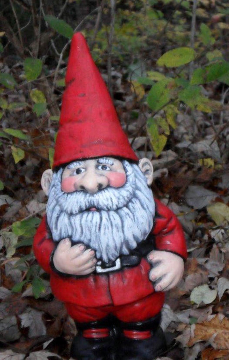 Ceramic Santa Claus Gnome 14 inches hand painted Christmas | Etsy