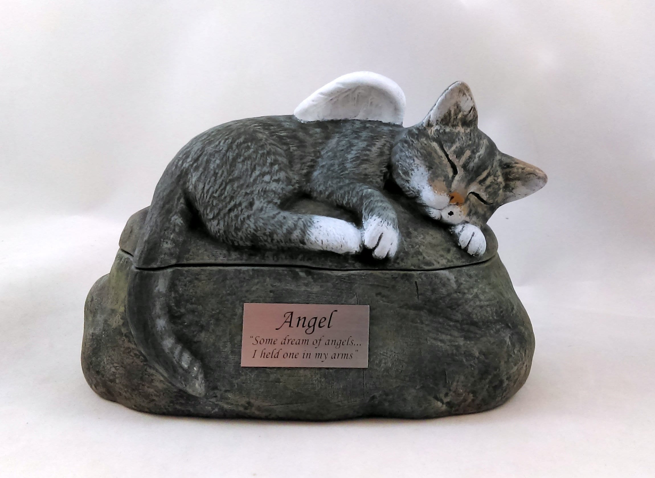 Pet Supplies Urns & Memorials hand made pet urn Ceramic Engraved Painted Cat Cremation Urn with