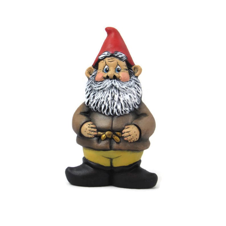 5 inches hand painted for lawn or garden Ceramic Garden Gnome outdoor or indoor