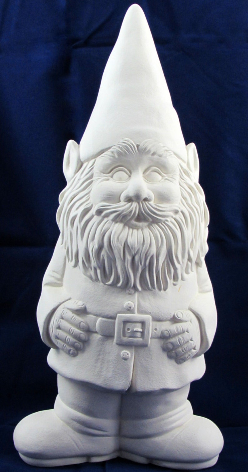 Ready to Paint Classic Ceramic Garden Gnome 15.5 inches | Etsy