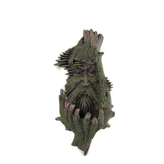 Large Ceramic Tree Ent Planter Or Bird Feeder 19 Inches Etsy