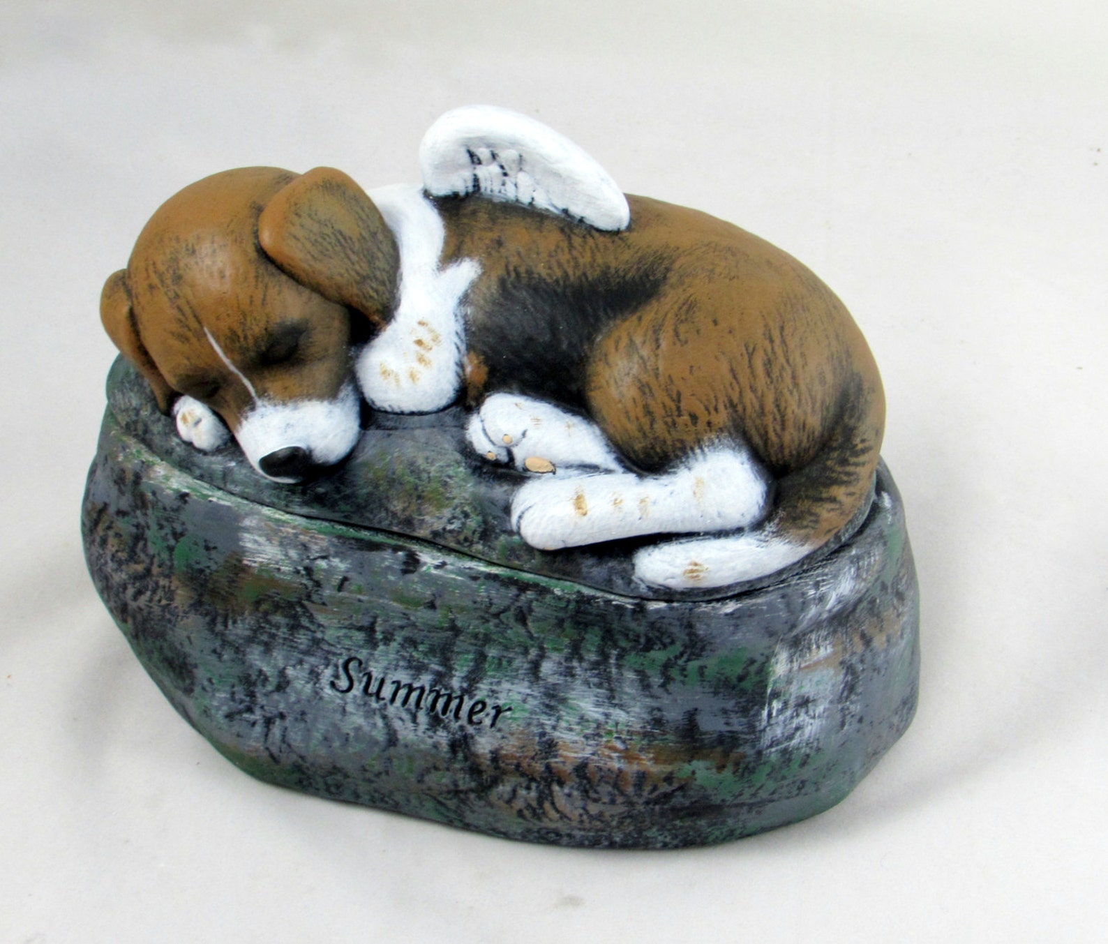 Ceramic Beagle Painted Dog Cremation Urn Pet hand made urn Etsy