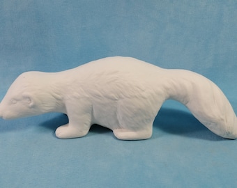 READY TO SHIP-Ceramic Ready to Paint Baby skunk - unpainted ceramic bisque