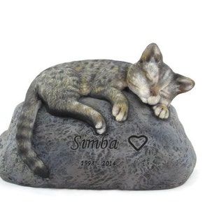 Bottom Loading Bengal Cat Ceramic Custom Painted Cremation Urn - hand made pet urn