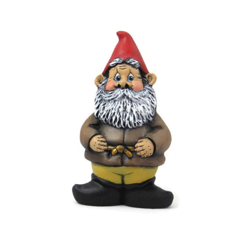 5 inches hand painted for lawn or garden Ceramic Garden Gnome outdoor or indoor