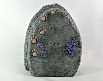 Ceramic Pet Urn or Grave Marker-9 inches high, hand made, customized, indoor, outdoor or garden