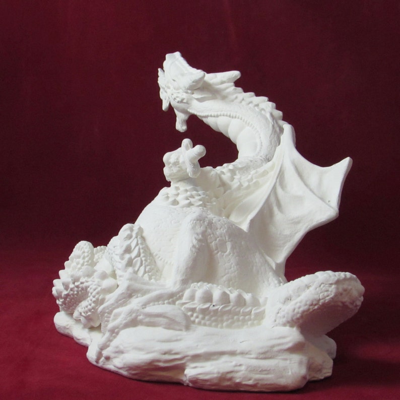 Ceramic Ready to Paint Slain Dragon 9 inches long Etsy