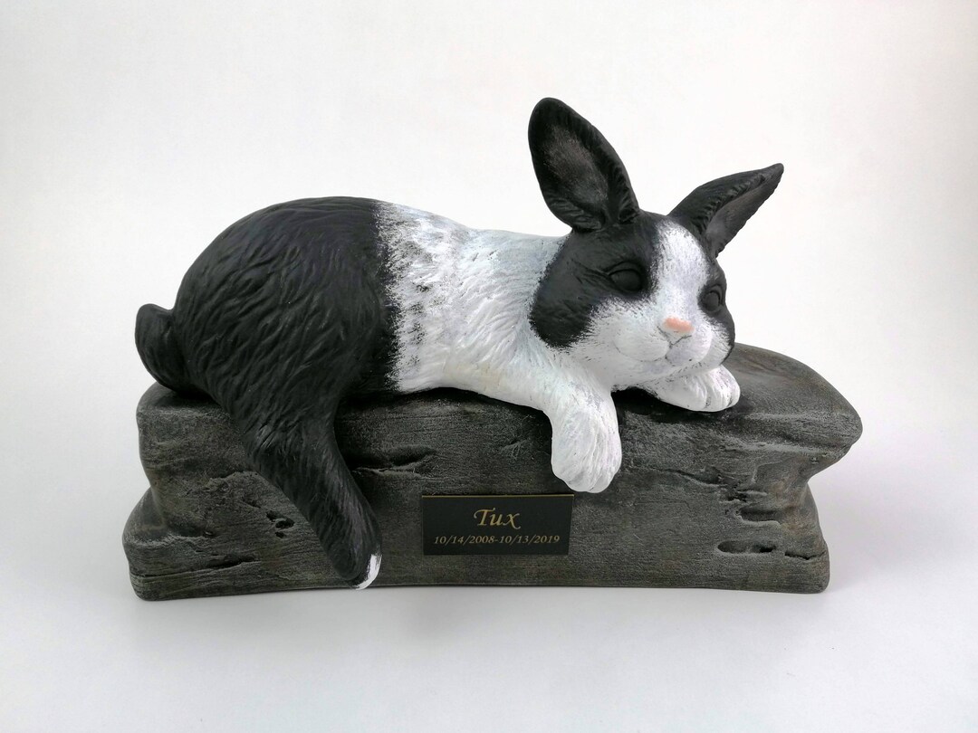 Custom Painted Ceramic Bottom Loading Rabbit or Bunny Cremation Urn ...