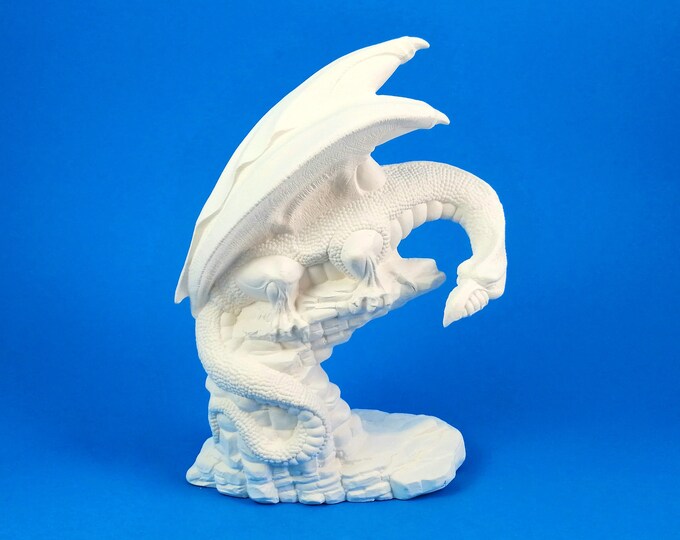 READY to Shipceramic Ready to Paint Dragon of Protection 8 Inches Tall