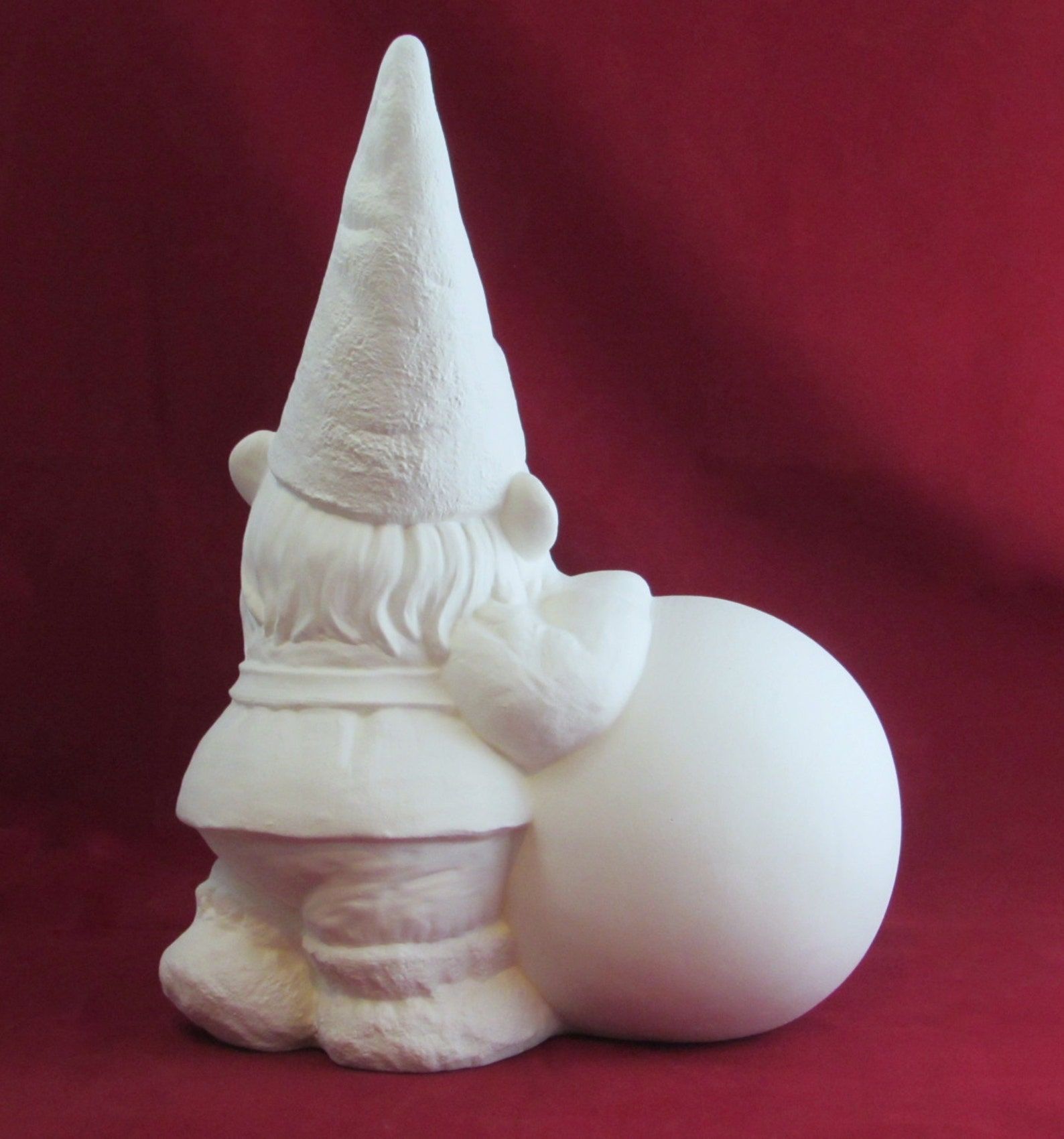 Ceramic Ready to Paint Garden Gnome With Ball 13 Inches Etsy Canada