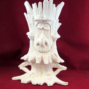 Large Ceramic Happy Ent Planter - 15.5 inches, Unpainted ceramic bisque, lawn or garden