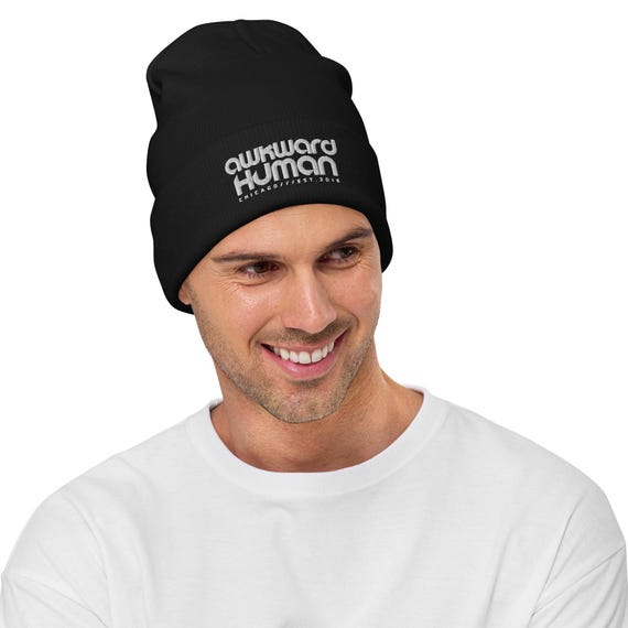 Awkward Bean - Embroidered Beanie