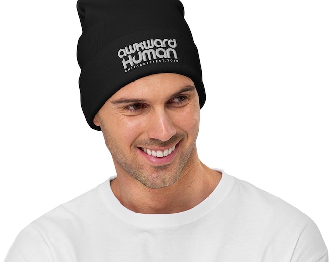 Awkward Bean - Embroidered Beanie
