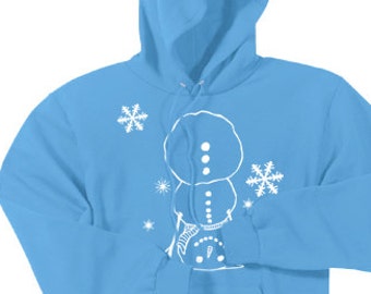 Handstand Snowman Gymnastics Shirt Gymnast Winter Christmas White Ink Hoodie Sweat Shirt White Ink