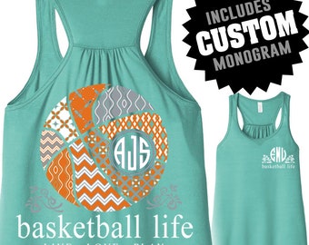 OFFICIAL TM Basketball Life™ Custom Monogram Tank Basketball Shirt Basketball Tank