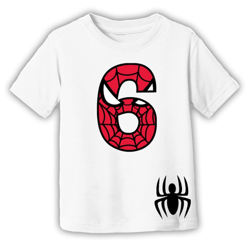 Spider Birthday Shirt T-SHIRT with Custom Name Spider Birthday image 8