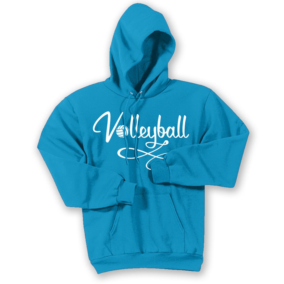 Volleyball Script Hoodie White Ink Volleyball Shirt Volleyball Hoodie