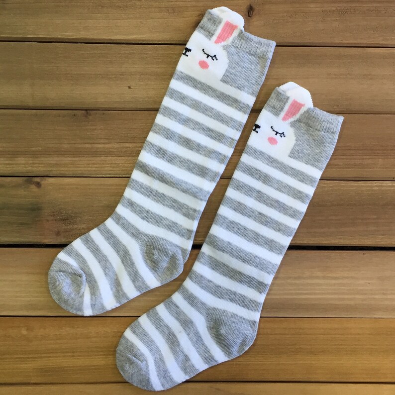 EASTER Socks KNEE High Easter Bunny Socks Easter Accessory Etsy