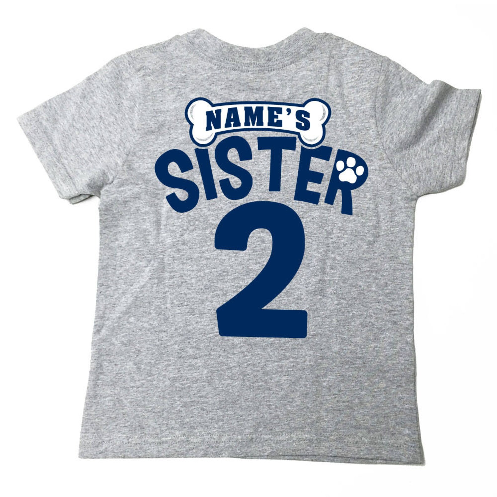 Paw Patrol Inspired Birthday Shirt SISTER PATROL GREY Tee | Etsy