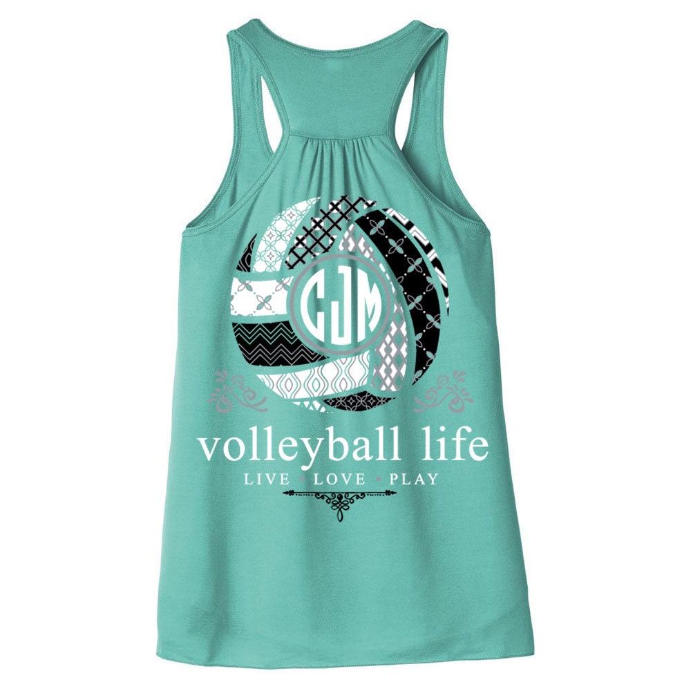 OFFICIAL TM Volleyball Life™ TEAM Custom Monogram Tank Etsy