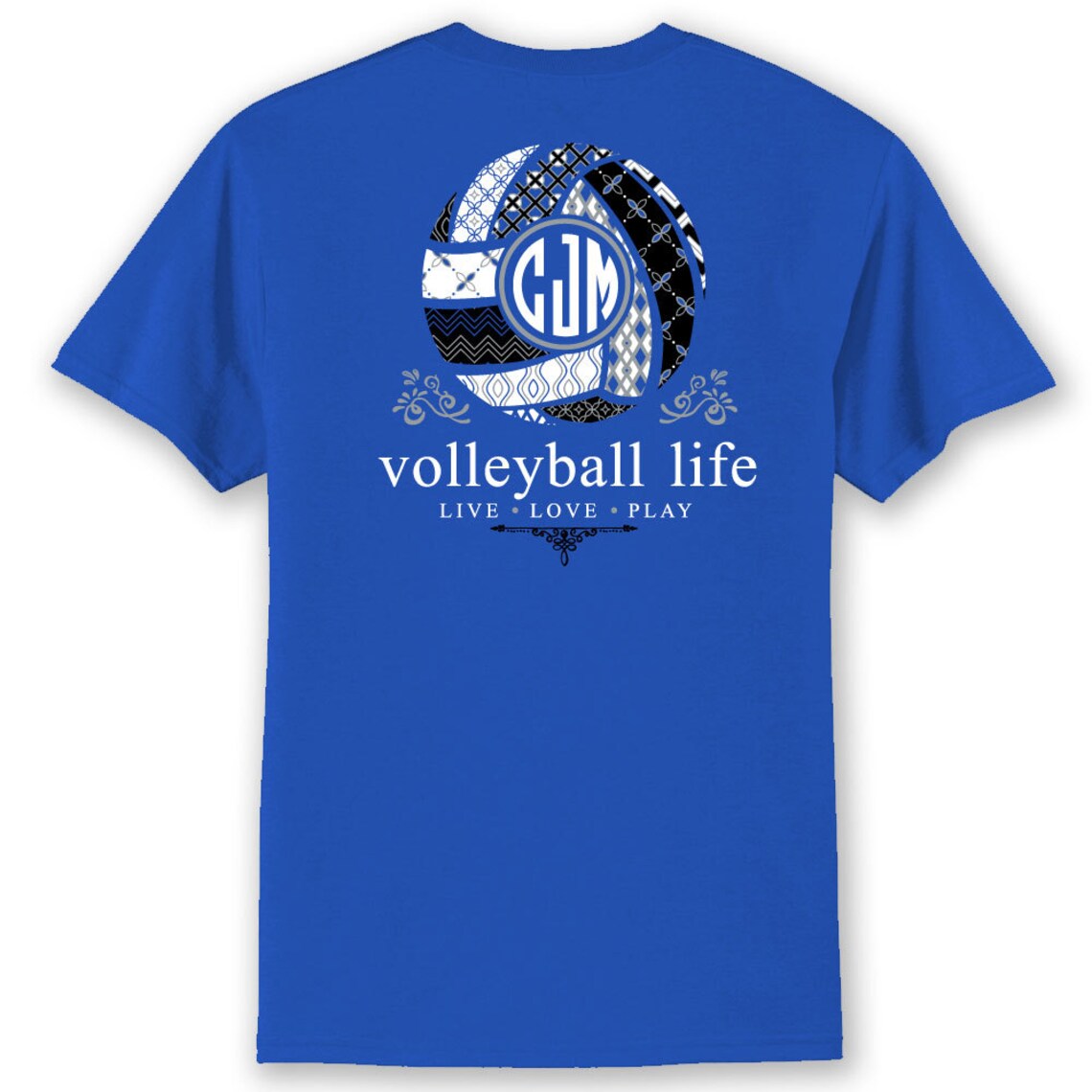 OFFICIAL TM Volleyball Life™ TEAM Colors Life Custom Monogram Etsy